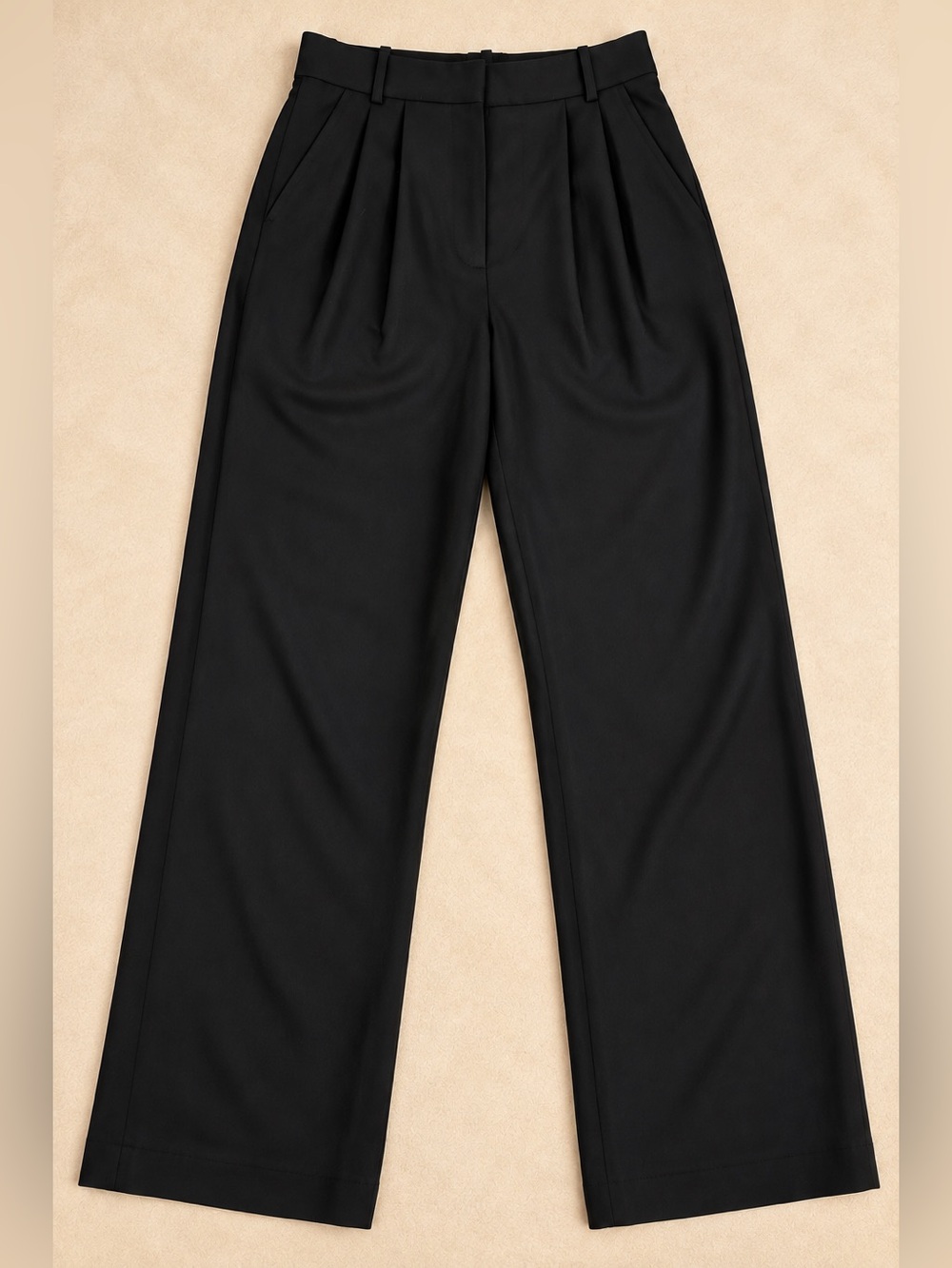 Abercrombie & Fitch A&F Sloane Tailored Wide Leg Pants Black 26 Regular
